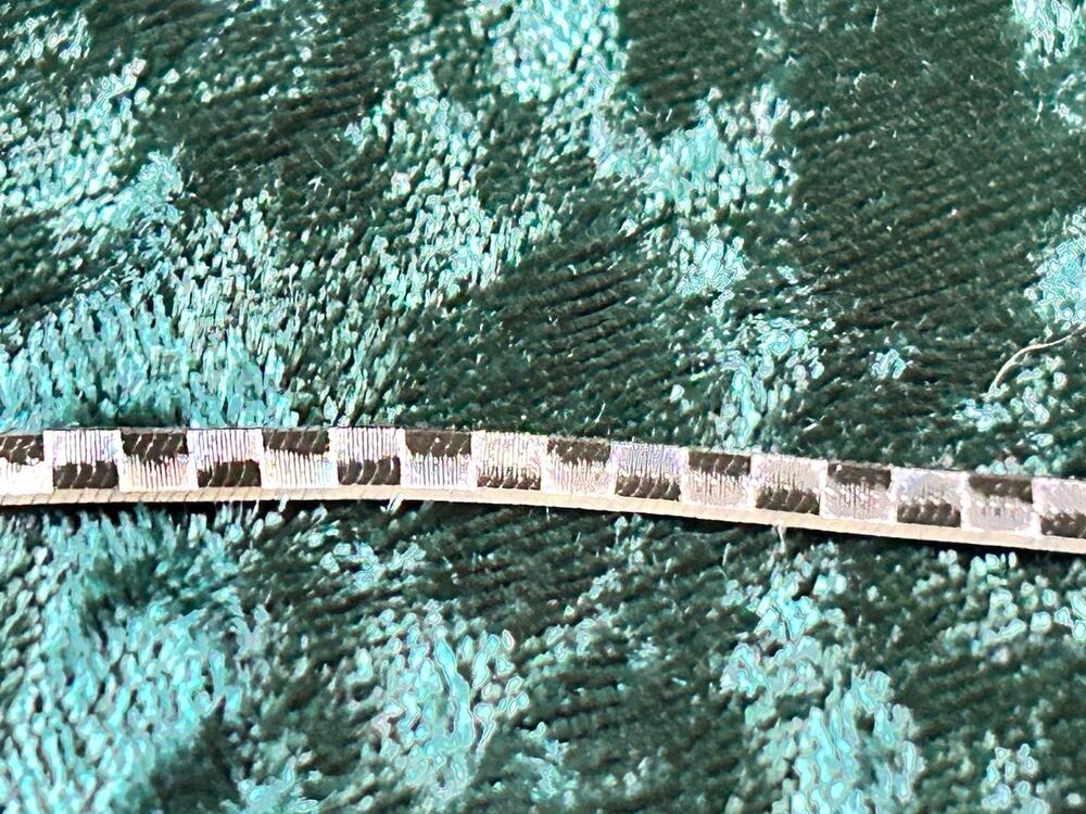 925 Sterling Silver Black Onyx Herringbone Bracelet 7.5" Fine Chain Gemstone